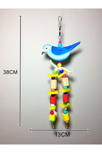 Ciko Kafes Special Cut Bird Figured Belled Parrot Toy