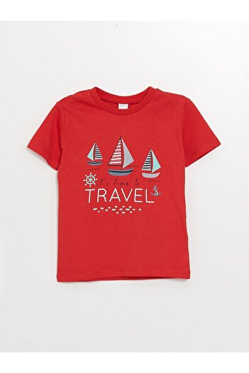 LC Waikiki LCW Baby Boy T-Shirt - Crew Neck, Short Sleeve, Printed