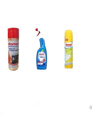 DOMOL Oven and Grill Cleaner + Limescale and Dirt Remover and Toilet Cleaning Foam