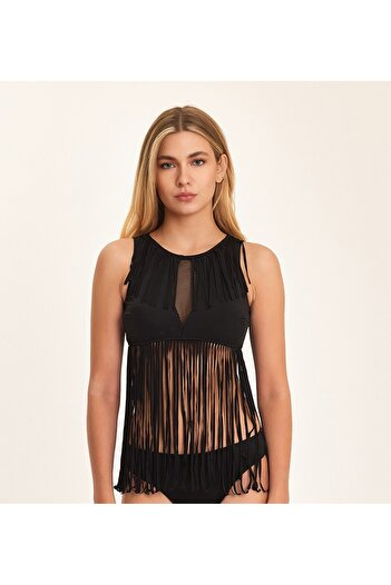 LAPIENO Lapieno Tassel Detailed Women's Single Top Sports Bikini