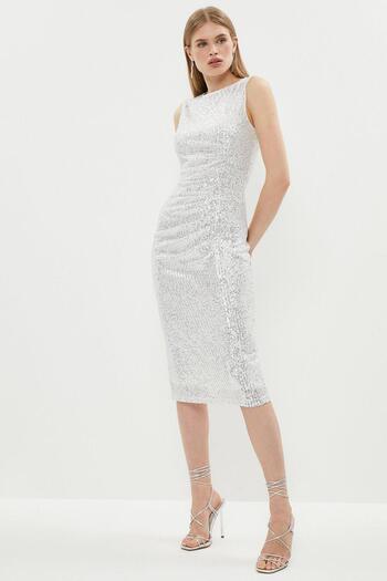 Coast Wind Cut Sequin Dress