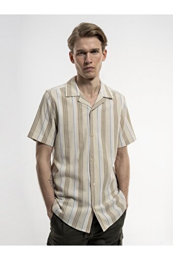 Loft Men's Off White Short Sleeve Shirt - Lf2035418