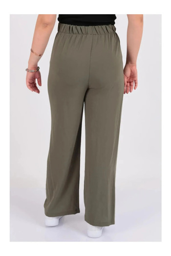 Puane Comfortable Women's Aerobin Trousers - Elastic Waist, Khaki Color, 18103