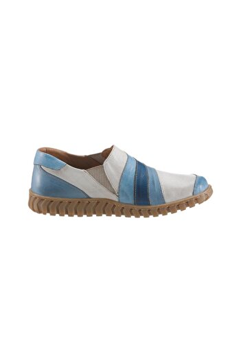 İNZE AYAKKABI Multicolored Light Blue Leather Casual Shoes 3062 Sydney