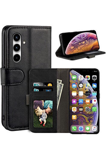 m.tk moveteck Samsung Galaxy A15 Case 360 Full Containers Leather Textured Flip Wallet Stand Cover with Business Card