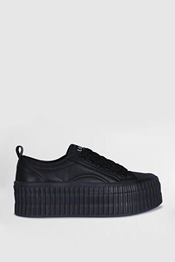 Lufian Diana Women's Black Sneakers - 100% Leather Shoes
