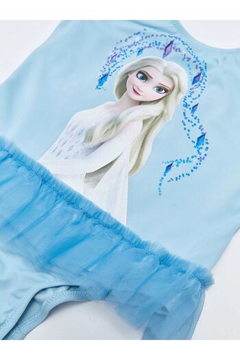 LC Waikiki Lcw Kids Elsa Printed Girl's Swimsuit with Flexible Fabric