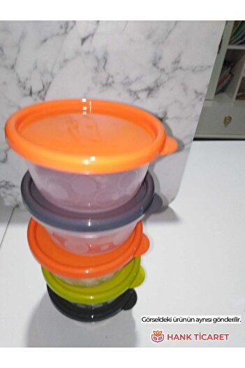 HANK TİCARET Çok Amaçlı 5'li Saklama Kabı - Kahvaltı, Kuruyemiş, Piknik, Çay Ve Yemek Için (5X250 ML)