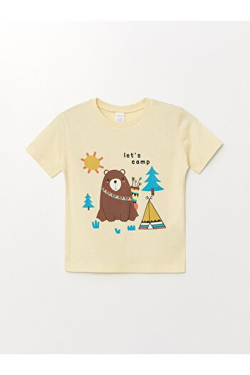 LC Waikiki LCW Baby Boy T-Shirt - Crew Neck, Short Sleeve, Printed