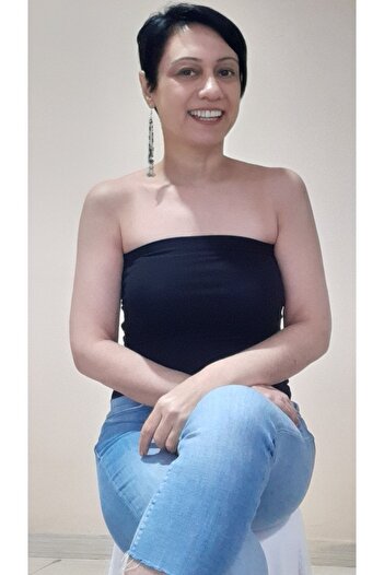 Mertcan Butik Black Strapless Long Size Combed Cotton Viscose Badi Tank Top