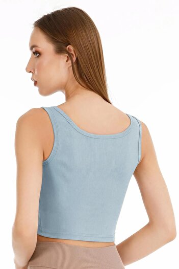 Sensu Χοντρό λουράκι με ραβδώσεις Crop Bustier - CROP110