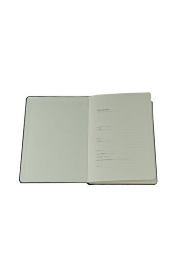 PULKO Promosyon Promotional Classic 224 Pages Thermo Faux Leather Cover Lined Notebook 13 X 21 Cm, Black