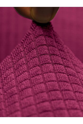 Faiend Pembe Sandalye Kılıfı Yıkanabilir Likralı Esnek Lastikli Sandalye Örtü 6 Adet