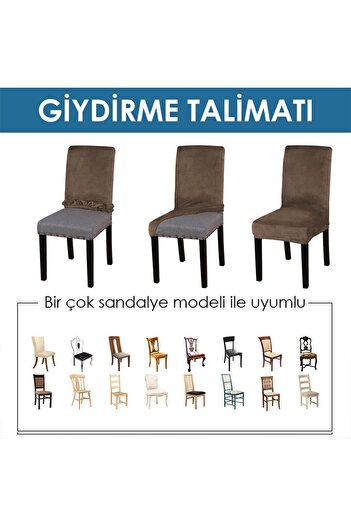 Faiend Balpeteği Desen Likra Kumaşlı Tüylenmez Yikanabilir Sandalye Örtüsü Sandalye Kılıfı Yeni Model Tekli
