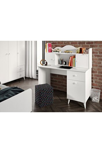 WENCE Akasya Modern Genç Odası Takımı Beyaz - 4 Parçalı Ve Tamamı 1. Kalite Mdf