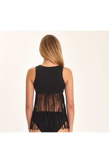 LAPIENO Lapieno Tassel Detailed Women's Single Top Sports Bikini