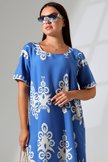 LİKAPA Rochie LİKAPASHOP din viscoză cu mânecă scurtă 2726