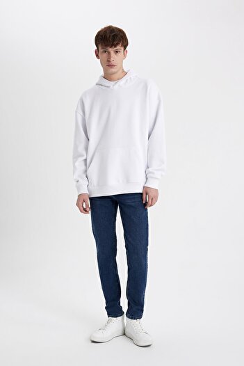 DeFacto Slim Tapered Fit Narrow Fit Regular Waist Shrinkable Leg Jean Trousers A4368ax23au