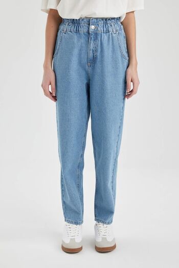 DeFacto Paperbag High Waist Ankle Length Jean Trousers B6513AX24SP