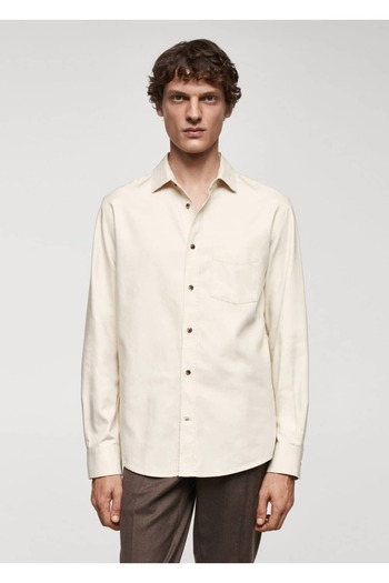 MANGO Man Cotton Corduroy Shirt - Brushed Design
