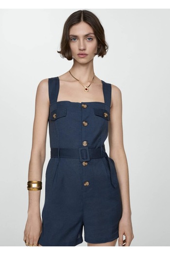 MANGO Woman Short jumpsuit with buttons