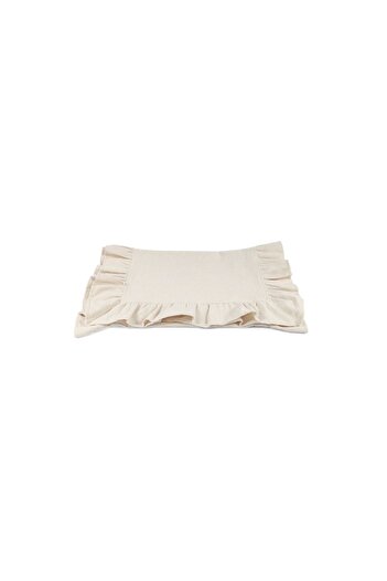 cotton maison Naturel Fırfırlı Runner Vintage 40x80 Cm