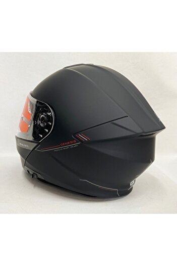 MT Kask Genesis A1 Mat Siyah Çene Açılır Kask Iç Güneş Vizörlü
