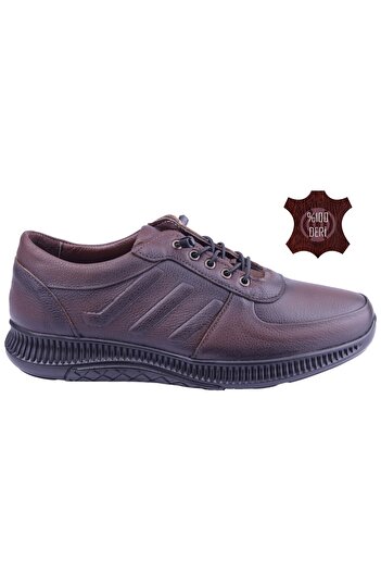 DETECTOR Inner Outer Genuine Leather Full Orthopedic Comfort Gel Sole Casual Men's Shoes Ök650s