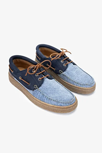Valmenti Blugi Aegis pentru bărbați / Pantofi casual din piele și textil marin