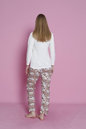 Emir Store Women's Long Sleeve Pajama Set - Nightgown