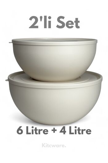 Kitcware Storage Container, Flour Storage Container, Dough Basin, Large Size Storage Container Set, (6+4) 10 Liters
