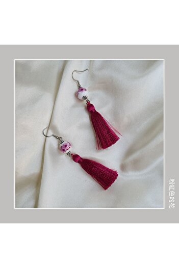 by Merry Asian Style Tassel Earrings - Tassel Detailed Earrings