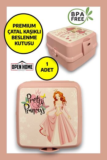 Open Home Concept Pretty Princess Pink Premium Lunch Box - 4 Compartments