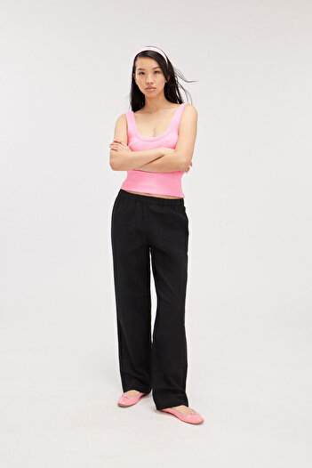 Monki Valley Linnen Trousers - Comfortable Cut