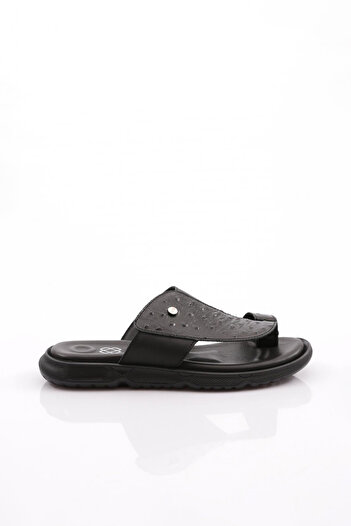 DGN 886 Men's - Genuine Leather, Flat Sole Flip Flops