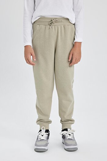 DeFacto Erkek Çocuk Beli Bağcıklı Lastikli Paça Cepli Jogger Okul Eşofman Altı K8852a623au