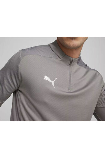 Puma Ανδρικό μπλουζάκι προπόνησης ποδοσφαίρου - 1/4 φερμουάρ, μακρυμάνικο, γκρι 65855113