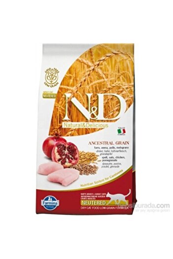 N&D Nd Düşük Tahıllı Tavuk Nar Kısırlaştırılmış Kedi Maması 1,5 Kg