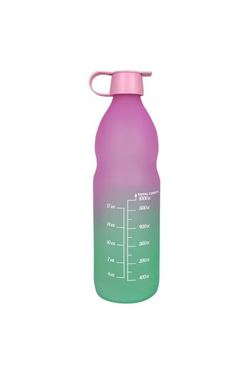 ÇAYLAR AVM Motivation Colored Glass Water Bottle 1 Lt Pink-Green