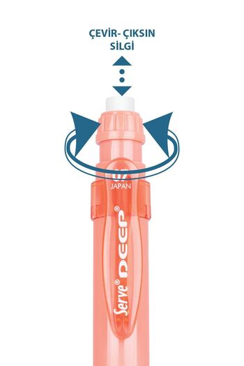 Serve Deep 0.7 mm Coral Versatil Mechanical Pencil - Sv-Deep-07-Mc