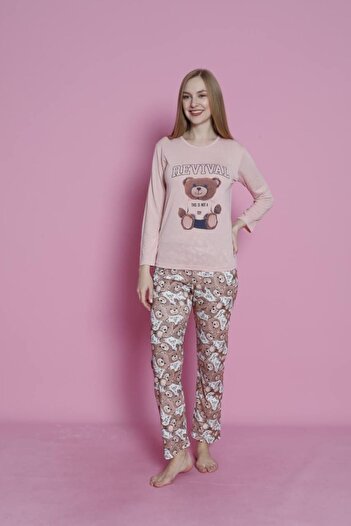 Emir Store Uzun kollu kadın pijama takımı gecelik