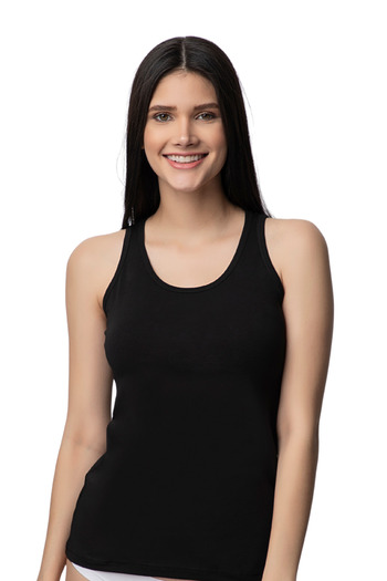 DONEX 3-Piece Basic Cotton Women's Tank Top - Wide Strap 3361