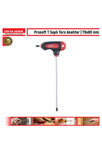 CER-PA NORM ProsofT T-handle Torx Wrench - T9 X 80 mm