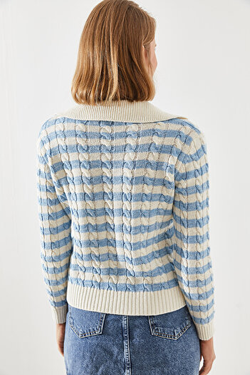 Bianco Lucci Μαλλιαρό πουλόβερ Polo Neck - 20247505
