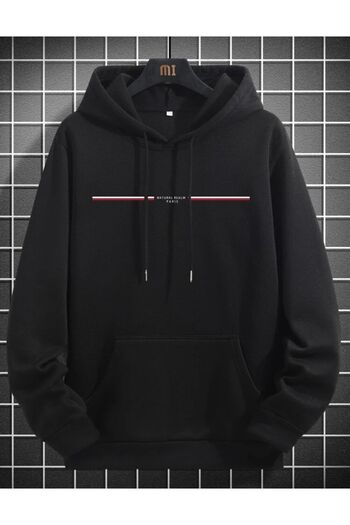 MODARİCH Natural Realm Paris Sweatshirt - Black Printed Oversize Hoodie