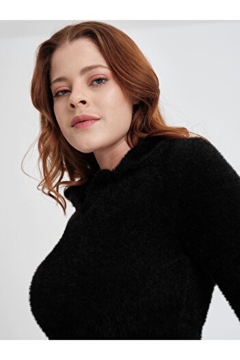 İLKCET MODA Flexible V-neck Crop Women's Soft Sweater