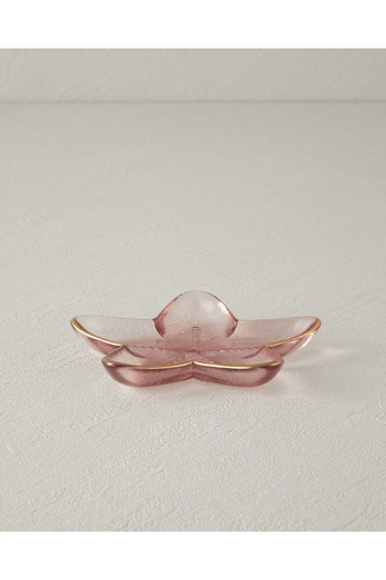 English Home Pink Hull Glass Snack Bowl