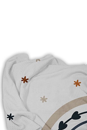 CAPRİCE HALI Be Happy Rainbow Patterned Single Pique (with Pillowcase)