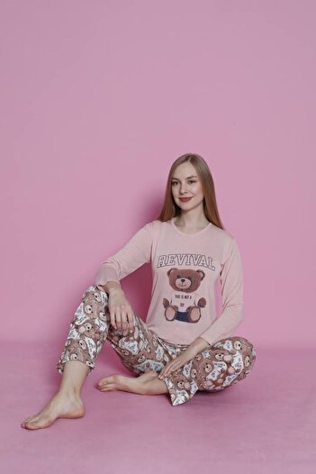 Emir Store Women's Long Sleeve Pajama Set - Nightgown