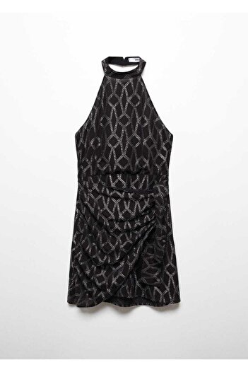 MANGO Woman Lureks halter yaka elbise
